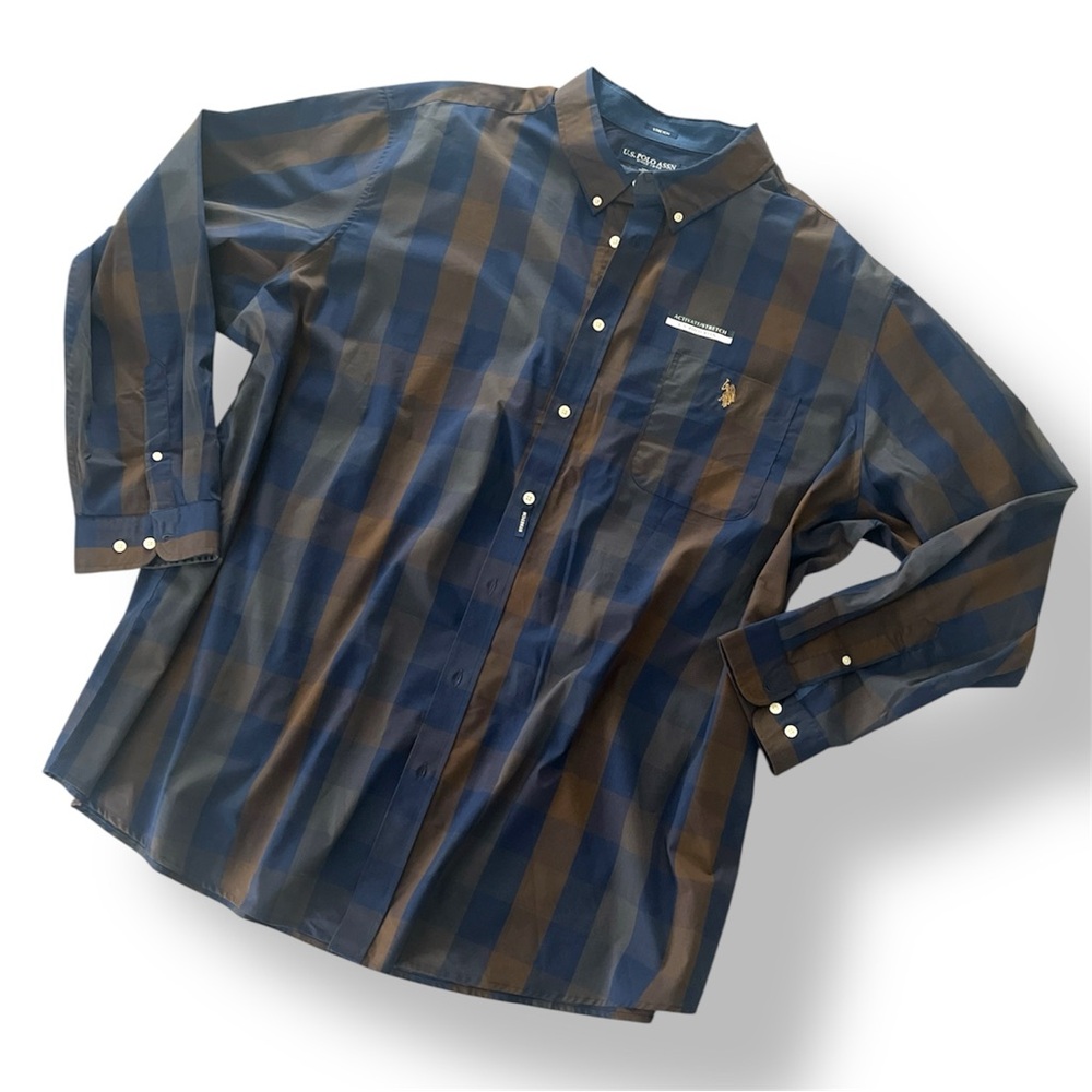 U.S. Polo Assn. Men’s Big and Tall 4XLT Button Down Collared Shirt